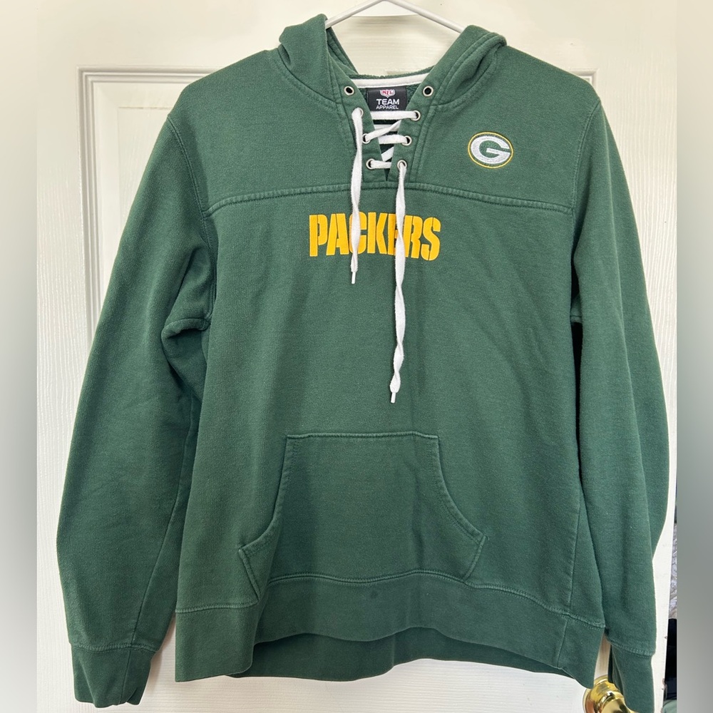 NFL Team Apparel Women’s Green Bay Packers Hoodie Sweatshirt Medium